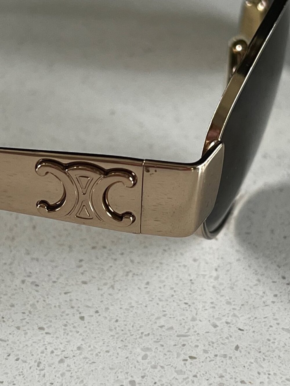 CELINE CL40235U Triomphe Metal oval light GOLD  sunglasses - Picture 7 of 12